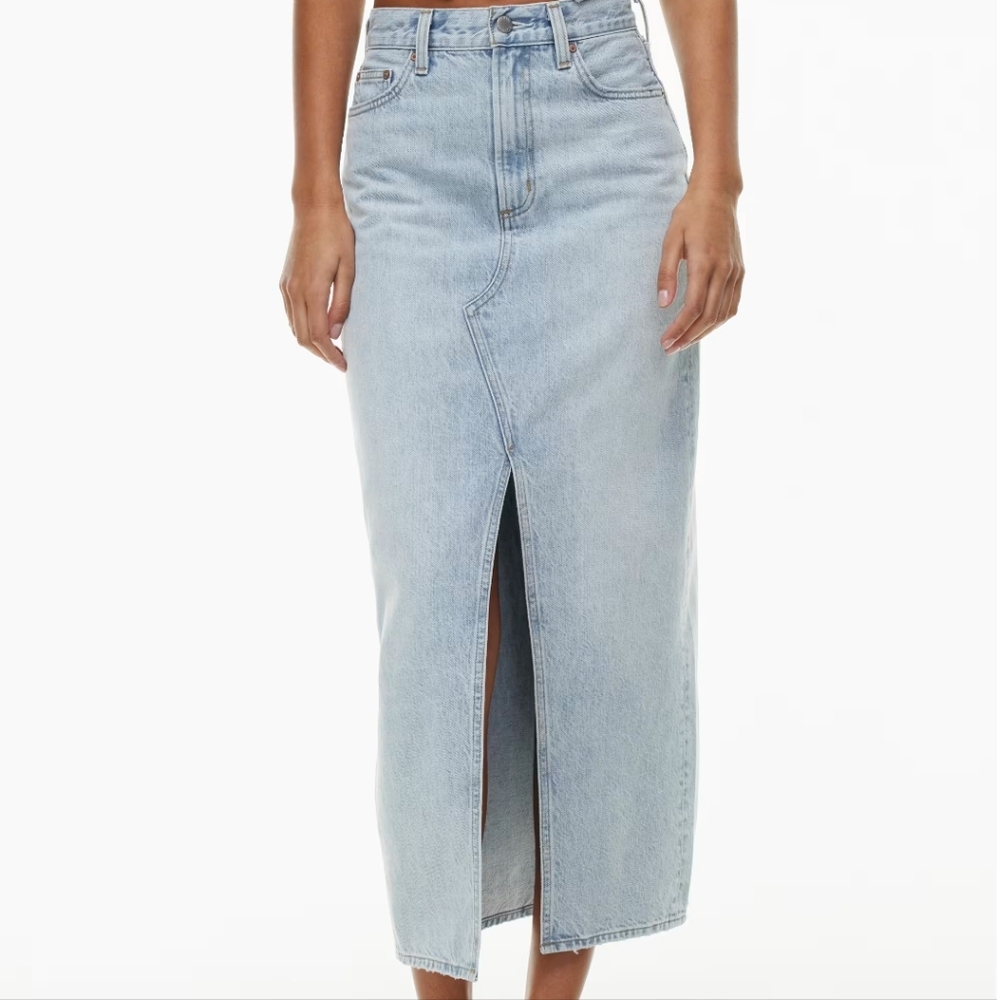 Denim Forum The 90's Vintage Maxi Denim Skirt
